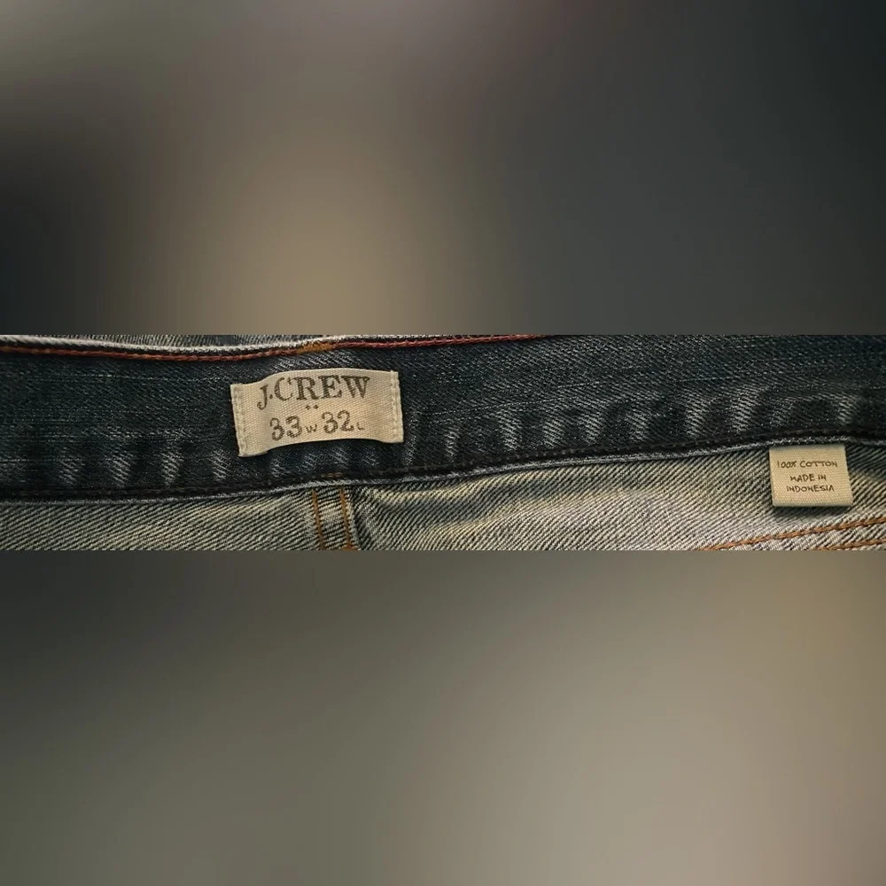 J. Crew- Men's‎ Straight Blue Jeans Size 33